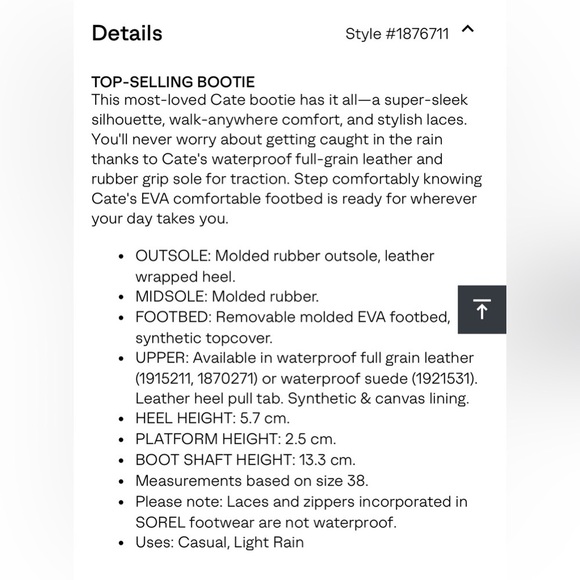 Sorel Cate lace bootie ankle boot  sz 9 combat leather brown - Picture 9 of 9